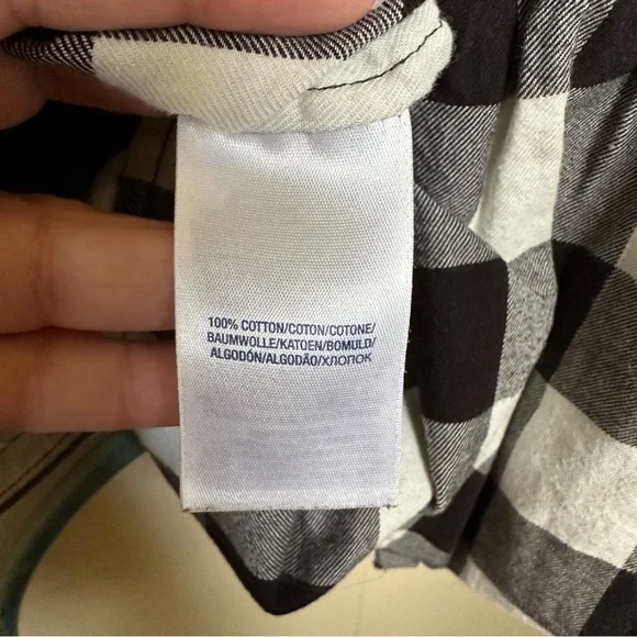 Ralph Lauren black & white buffalo plaid flannel dress 2T - Picture 8 of 9